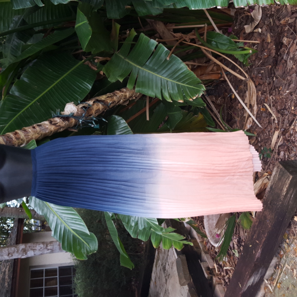 Cynthia Rowley pleated ombre maxi
